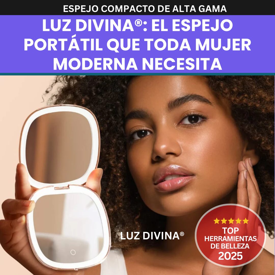 LUZ DIVINA®:Compacto, elegante y listo para tu bolso!
