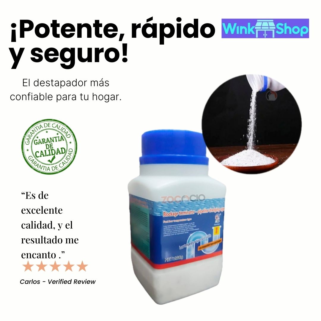 Limpiador Profesional de Tuberias Zococio®: "¡Desatasca tus tuberías al instante!