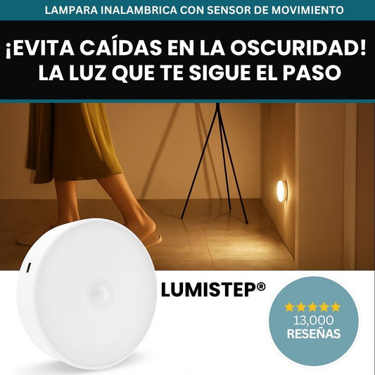LumiStep™ Muévete seguro en casa, incluso en la oscuridad.