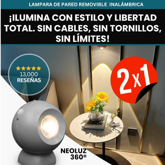 Neoluz 360®: Iluminacion inteligente que se adapta a tu vida! (recibe 2 al precio de 1!)